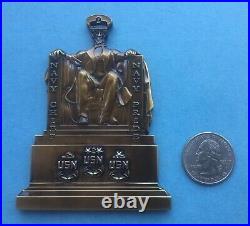 Us Navy Challenge Coin Uss Abraham Lincoln (cvn-72) Fy-18 / Chief / Cpo