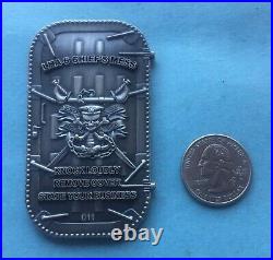 Us Navy Challenge Coin Uss America (lha-6) Plankowner Chief Cpo / Serialized