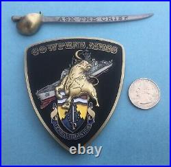 Us Navy Challenge Coin Uss Cowpens (cg-63) / Chief's Mess / Cpo