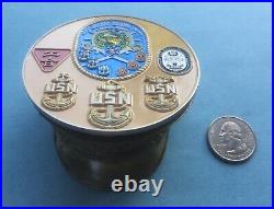Us Navy Challenge Coin Uss Makin Island (lhd-8) Chief / Cpo Cover