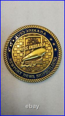 Us Navy Nuclear Submarine Ssn789 Indiana Challenge Coin