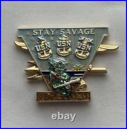 Us Navy Seal Team 5 Stay Savage Challenge Coin