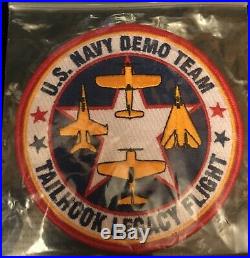 Usn Demo Team Tailhook Legacy Flight Patch Rare F/a-18 F-14 Navy Demonstration