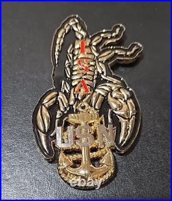 Usn Isa Death Stalkers Huge 4.25 Challenge Coin Awesome