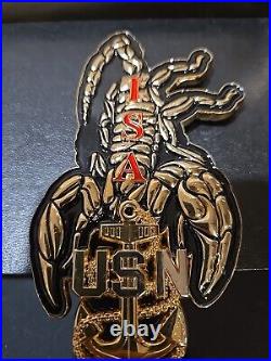 Usn Isa Death Stalkers Huge 4.25 Challenge Coin Awesome