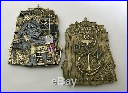 Usn Navy Chief Retired Cpo Mess Creed Old Goats Rock 1893 Challenge Coin Seals