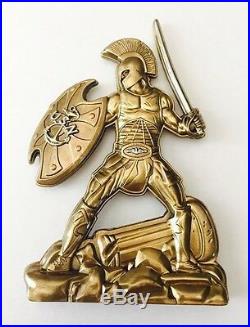 Usn Navy Cpo Rise Of The Chief Spartan Seals Sword Challenge Coin Statue Figure
