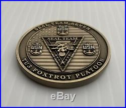 Usn Navy Seal Team 7 VII Seven Tu3 Foxtrot Platoon Nsw Skull Challenge Coin Cpo