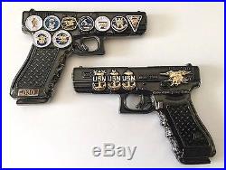 Usn Navy Seals Team Glock 19 Gun Pistol 9mm Challenge Coin Cpo Chief Nsw Police