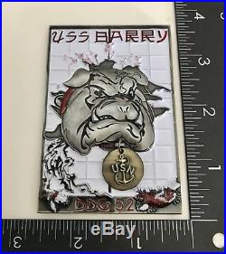 Usn Us Navy Uss Barry Ddg 52 Cpo Chief Mess Military Ship Bulldog Challenge Coin