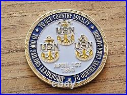 Uss Chief MCM 14 Cpo Challenge Coin Cpo 30th Anniversary Cpo Minesweeper