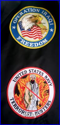 Uss Emory S Land Georgia 2002-2004 Navy Jacket WithPatches