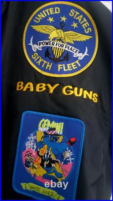 Uss Emory S Land Georgia 2002-2004 Navy Jacket WithPatches