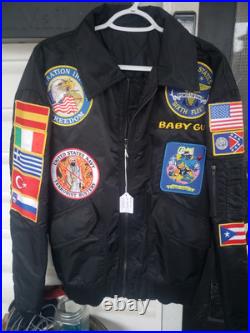 Uss Emory S Land Georgia 2002-2004 Navy Jacket WithPatches