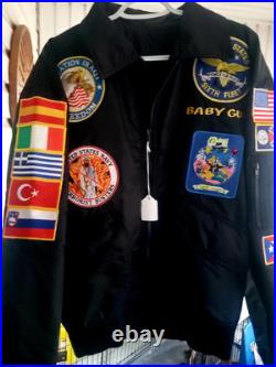 Uss Emory S Land Georgia 2002-2004 Navy Jacket WithPatches