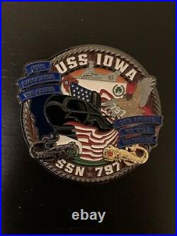 Uss Iowa Ssn 797 Us Navy Submarine Challenge Coin Grey Ghost 3 Inch