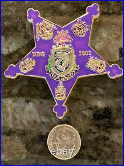 Uss Michael Monsor Ddg 1001 Chiefs Mess Usn Us Navy Zumwalt Coin Badge Purple