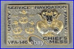 VFA-146 Blue Diamonds Challenge Coin Navy Chief Goat Metal Bottle Opener Card VFA-146 Blue Diamonds Challenge Coin Navy Chief Goat Metal Bottle Opener Card