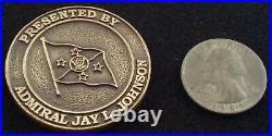 VINTAGE 4 Star Admiral Chief of Naval Operations Johnson CNO Navy Challenge Coin