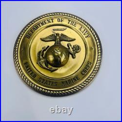 VTG Department Of The Navy United States Marine Corps Brass Wall Plaque 10.5