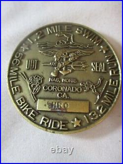 Very RARE Navy SEAL UDT Superfrog Triathlon 1988 Named Challenge Coin / NSW NSWG