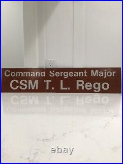 Vintage Army Marine Navy Tin Sign Military Command Sergeant Major Recruiting