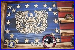 Warrant Officer Challenge Coin Flag Display Holds 60 Coins Handmade USA