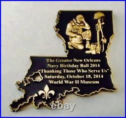 World War II Museum New Orleans LA Navy Chief CPO Louisiana Challenge Coin Seals