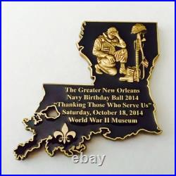 World War II Museum New Orleans LA Navy Chief CPO Louisiana Challenge Coin Seals