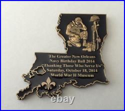 World War II Museum New Orleans LA Navy Chief CPO Louisiana Challenge Coin Seals
