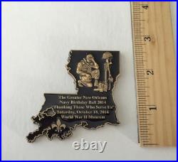 World War II Museum New Orleans LA Navy Chief CPO Louisiana Challenge Coin Seals