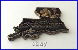 World War II Museum New Orleans LA Navy Chief CPO Louisiana Challenge Coin Seals