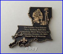 World War II Museum New Orleans LA Navy Chief CPO Louisiana Challenge Coin Seals