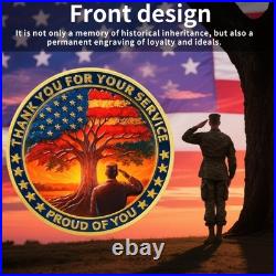 YGLLSSY 100 Pack Veterans Challenge Coins Thank You for Your Service & in