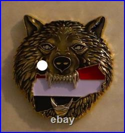 Yemen DEVGRU SEAL Team 6 Silver Squadron Silver Eyed Wolf Navy Challenge Coin