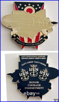Zeppelin Challenge Coin Navy Operational Support Center Akron, OH Chiefs Mess Zeppelin Challenge Coin Navy Operational Support Center Akron, OH Chiefs Mess